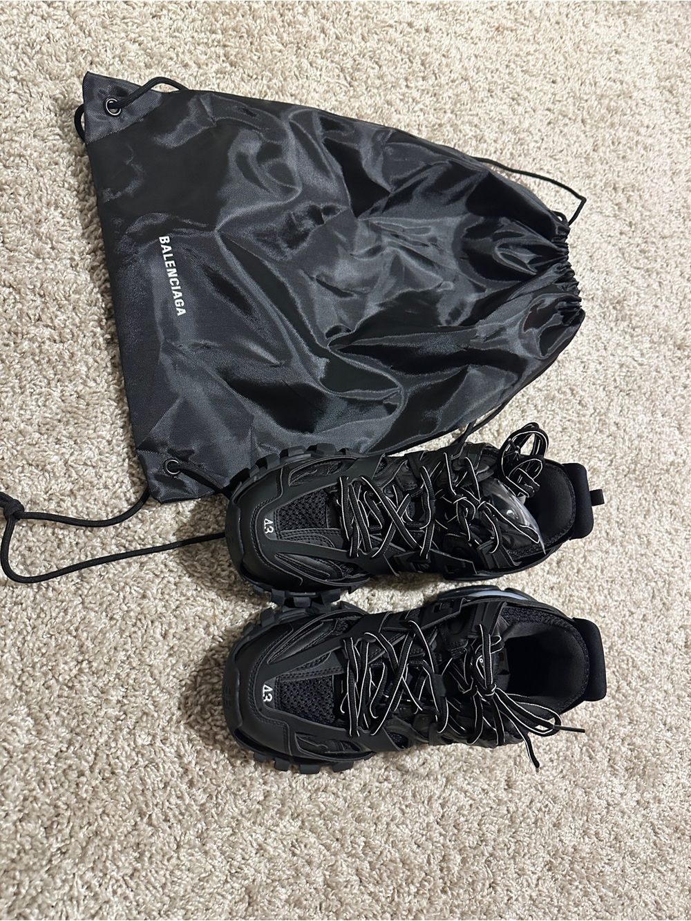 Balenciaga Black Track Sneakers with Purple Light Heel - Picture 7 of 7